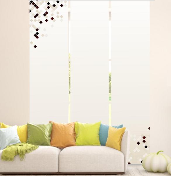 Flächenvorhang c-square dark Tone – 3teiliges Set, Flächenvorhang 3er Set, Schiebegardine, Schiebegardinen, blickdicht, Flächenvorhang blickdicht, Schiebevorhang,